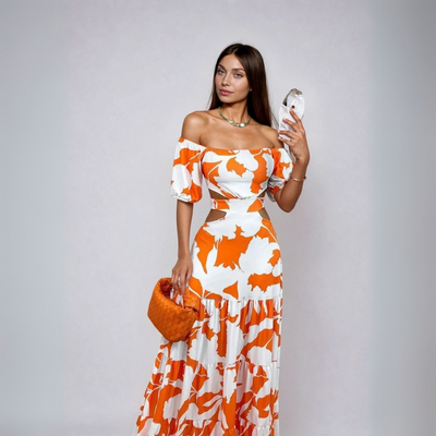 Stella | Długa, Dopasowana Sukienka Ręcznie Robiona