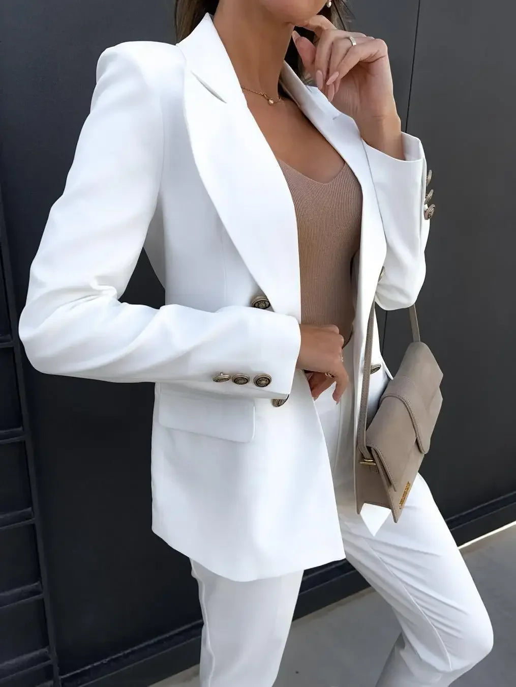 Elegancka Marynarka Damska | Stylowa Marynarka Z Podwójnym Rzędem Guzików