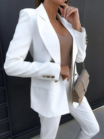 Elegancka Marynarka Damska | Stylowa Marynarka Z Podwójnym Rzędem Guzików