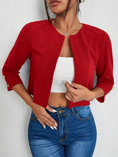 Krótka Marynarka Damska 3/4 Z Rękawem | Elegancja Na Wiosnę